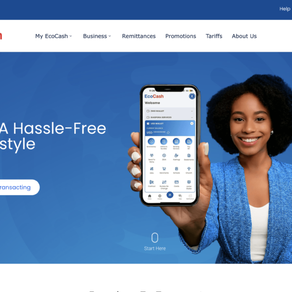 EcoCash Website Snapshot