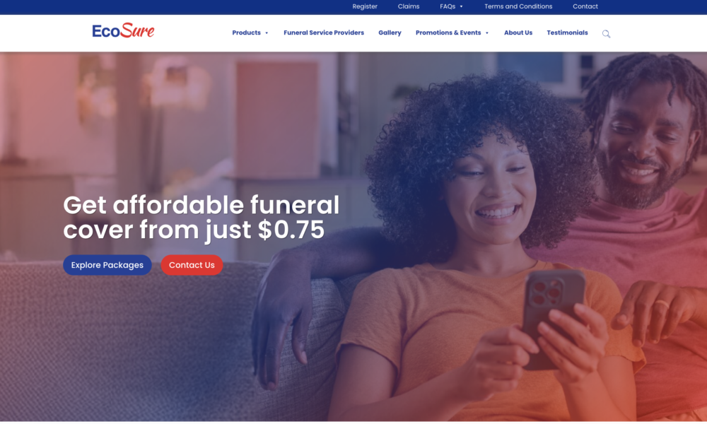 EcoSure Website Snapshot EcoSure Website Snapshot